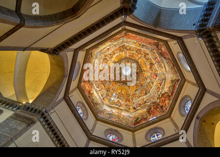 Florenz, Italien - Juli 19., 2017. Dome in der Kathedrale Santa Maria del Fiore in Florenz Stockfoto