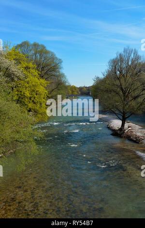 Isar beim Muellerschen Volksbad, Muenchen, Bayern, Deutschland Stockfoto