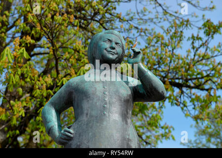 Die liesl-karlstadt-Brunnen, Viktualienmakt, Muenchen, Bayern, Deutschland Stockfoto