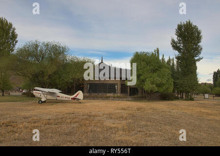 Die Lodge im Valle Chacabuco, Patagonien Nationalpark, Aysen, Patagonien, Chile Stockfoto