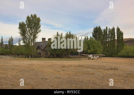 Die Lodge im Valle Chacabuco, Patagonien Nationalpark, Aysen, Patagonien, Chile Stockfoto