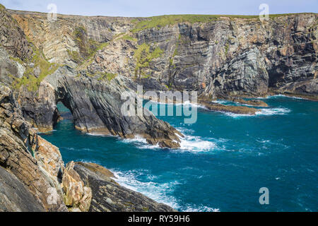 Mizen Head Klippen und Leuchtturm Museum Stockfoto