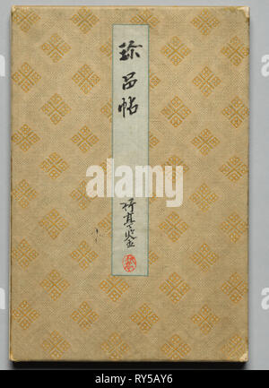 Shimpin cho: Ein Album von 'Nan-ga'Gemälde in zwei Bänden [Volume], 1700s - 1800s. Japan, Edo periode (1615-1868). Zwei Bände der Malerei und Kalligraphie, Tusche und Farbe auf Seide, oder Tinte auf Papier; Album, geschlossen: 31 x 21 cm (12 1/4 x 8 1/4 Zoll Stockfoto