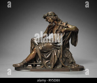 Orpheus, Anfang der 1860er-Jahre. Albert-Ernest Carrier-Belleuse (Französisch, 1824-1887). Bronze; gesamt: 30,1 x 36,7 x 15,2 cm (11 7/8 x 14 7/16 x 6 Stockfoto