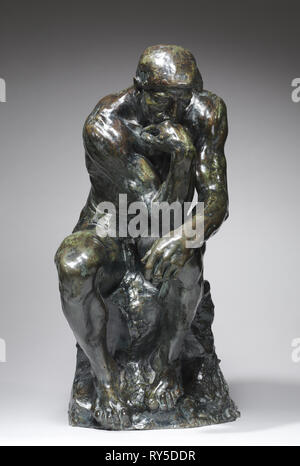 Der Denker, C. 1880. Auguste Rodin (Französisch, 1840-1917). Bronze; gesamt: 70,8 x 34,9 x 59,7 cm (27 7/8 x 13 3/4 x 23 1/2 in. Stockfoto