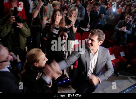 Die Bürgerinnen und Bürger politische Partei Führer Albert Rivera, einer der vier führenden Kandidaten für die spanischen Wahlen im nächsten April 2019 Stockfoto