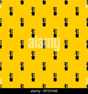 Blühende Kakteen Muster Vektor Stock Vektor