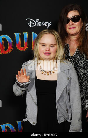 Hollywood, Kalifornien, USA. 11 Mär, 2019. Charlotte Besuchen die Premiere von Disney s Dumbo am El Capitan Theatre am 11. März 2019 in Los Angeles, Kalifornien. Credit: Tsuni/USA/Alamy leben Nachrichten Stockfoto