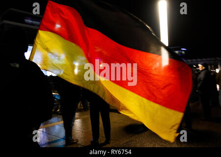 Dresden, Deutschland, 11. März 2019 antifaschistischen Protest in Dresden, Kredit: Lidia Mukhamadeeva/Alamy Live News Credit: Lidia Mukhamadeeva/Alamy leben Nachrichten Stockfoto