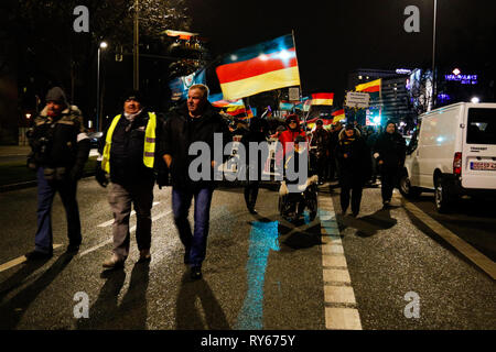 Dresden, Deutschland, 11. März 2019 antifaschistischen Protest in Dresden, Kredit: Lidia Mukhamadeeva/Alamy Live News Credit: Lidia Mukhamadeeva/Alamy leben Nachrichten Stockfoto