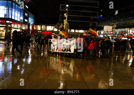 Dresden, Deutschland, 11. März 2019 antifaschistischen Protest in Dresden, Kredit: Lidia Mukhamadeeva/Alamy Live News Credit: Lidia Mukhamadeeva/Alamy leben Nachrichten Stockfoto