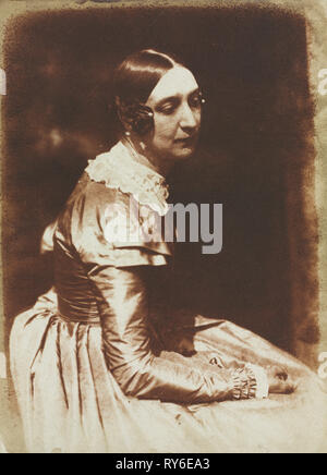 Elizabeth Rigby, später Lady Eastlake (1809-1893), C. 1844-1845. David Octavius Hill (British, 1802-1870), und Robert Adamson (British, 1821-1848). Gesalzene Papier drucken von calotype negativ; Bild: 21,5 x 15,6 cm (8 5/6 x 6 1/8 in.); verfilzt: 45,7 x 35,6 cm (18 x 14 Zoll Stockfoto