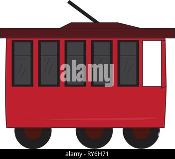 Isolierte trolley car Cartoon Stock Vektor
