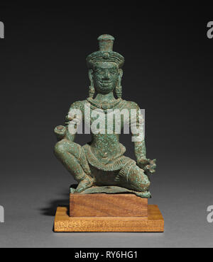 Kniend Worshipper, aus dem 12. Jahrhundert. Kambodscha, Angkor Wat Stil. Bronze; insgesamt: 14 x 8,7 cm (5 1/2 x 3 7/16 in Stockfoto