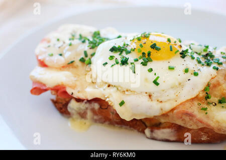 Close-up von Sandwich in der Platte serviert. Stockfoto