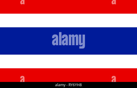 Flache thai Flag Stockfoto