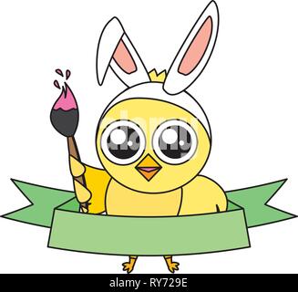 Süße Küken Ostern Stock Vektor
