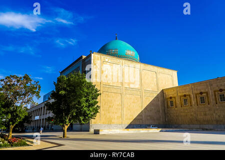 Teheran Harame Motahar Ziyarat Imam Ruhollah Khomeini Schrein Mausoleum Blue Dome Stockfoto