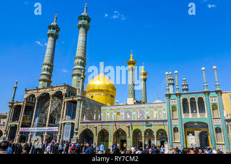Qom Fatima Masumeh Heiligtum Seite View Point mit Masse Stockfoto
