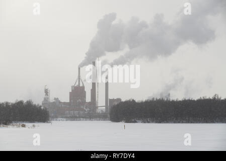 Stora Enso Papierfabrik in Oulu, Finnland Stockfoto