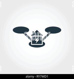 Smart Grid kreative Symbol. Schwarzweiß-Design von Urbanismus icons Collection. Smart Grid Symbol für Web Design, Anwendungen, Software, drucken Stock Vektor