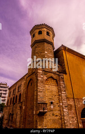 Thessaloniki Hagia Sophia Kirche ehemalige Minarett als Glockenturm Stockfoto