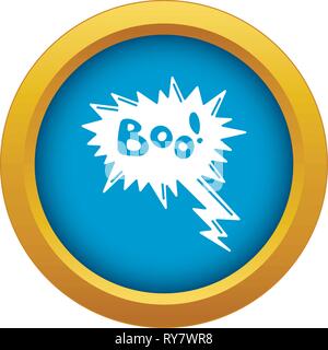 Buh Sprechblasen-symbol blue Vector isoliert Stock Vektor