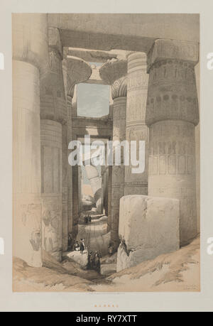 Ägypten und Nubien, Band II: Karnak, 1847. Louis Haghe (British, 1806-1885), F. G. Mond, 20 Threadneedle Street, London, nachdem David Roberts (British, 1796-1864). Farblithographie; Blatt: 43,5 x 60,2 cm (17 1/8 x 23 11/16 in.); Bild: 32,6 x 48,9 cm (12 13/16 x 19 1/4 in Stockfoto