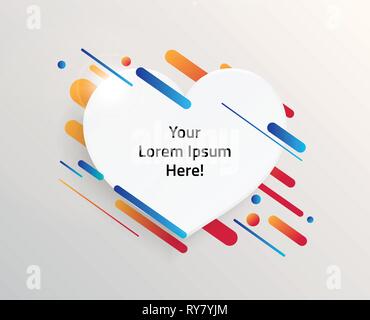 Vector Hintergrund mit Karte und abstrakte farbenfrohe Formen. Trendy neon Linien und Kreise Hintergrundbild in ein modernes Material Design Style. Stock Vektor