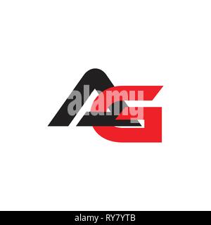 Buchstaben ag einfache verknüpfte logo Vektor Stock Vektor