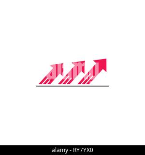 Pfeile mit Bewegung schnell einfach Logo Stock Vektor