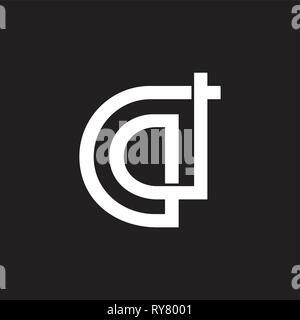 Abstrakte Buchstaben dq verknüpft sich überlappende logo Vektor Stock Vektor