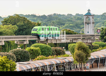 Sentosa Express Island Monorail Zug, Singapur Stockfoto