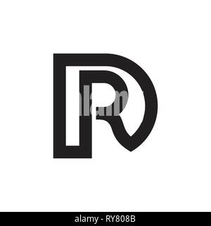 Buchstaben rd verknüpfte Zeile logo Vektor Stock Vektor