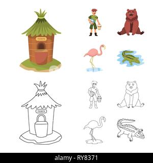Fenster, Tierpfleger, Bär, Flamingo, Krokodil, Zähler, Mann, braun, rosa, Alligator, Service, Arbeiter, niedlich, Afrika, Ticket, Keeper, Schlaf, lustig, Stand, Schaufel, Russland, Vogel, Dschungel, Büro, Utensilien, big, Süden, Grün, Feld, Kleidung, Natur, Spaß, Fauna, Unterhaltung, Zoo, Park, Safari, Tiere, Wald, Flora, Set, Vector, Icon, Illustration, isoliert, Sammlung, Design, Element, Grafik, Vektor, Vektoren, Stock Vektor