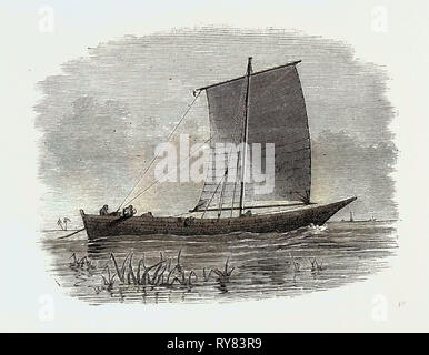 Schiffe in der Sansibar Sklavenhandel verwendet: Matapa Boot der Nördlichen Flüsse 1873 Stockfoto