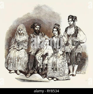 Die algerine Familie, bei Vauxhall Gardens, (aus einer Daguerreotypie von Bart Stockfoto