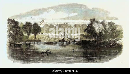 Der Bürgerkrieg in Amerika: Drury's Bluff ein Verbündeter auf dem James River in der Nähe von Richmond 1862 Stockfoto