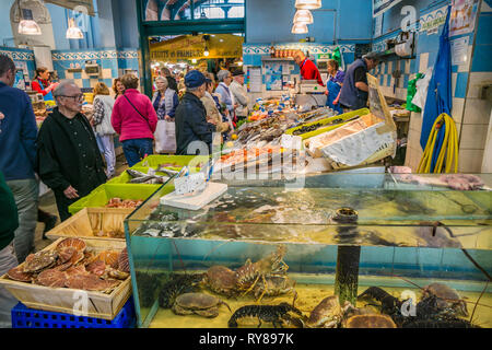 Les Halles. Saint Jean de Luz. Donibane Lohizune. Atlantische Pyrenäen. Aquitania Region. Labort (lapurdi). Baskenland. Frankreich Stockfoto