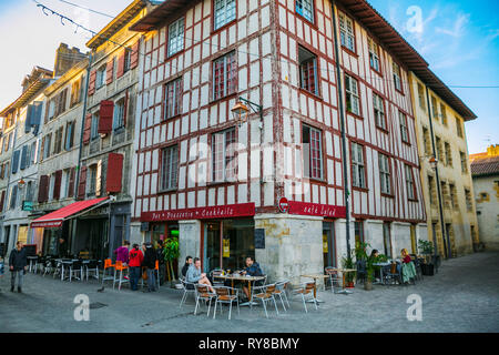 Rue Pannecau Straße. Bayonne Stadt. Bayona. Cambados. Atlantische Pyrenäen Abteilung. Aquitania Region. Labort (lapurdi). Baskenland. Frankreich Stockfoto