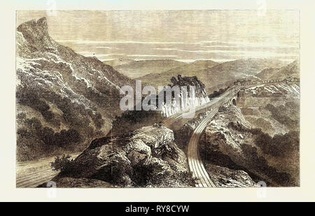Die Katastrophe des großen indischen Halbinsel Bahn: Die Wendestation Bhore Ghaut 1869 Stockfoto