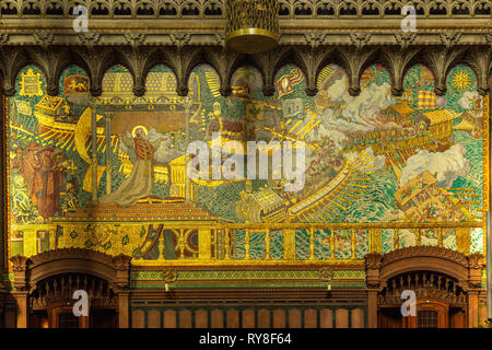 Indoor Unserer Lieben Frau von Fourviere Basilica in Lyon Stockfoto