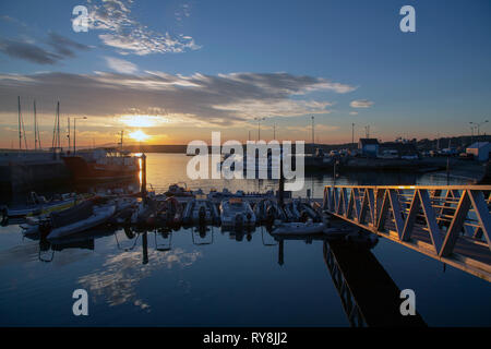 Sonnenuntergang Hafen von Baltimore West Cork Irland Stockfoto