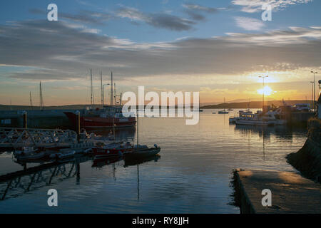 Sonnenuntergang Hafen von Baltimore West Cork Irland Stockfoto