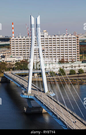 Japan, Honshu, Tokio, Toyosu, Shinonome, tatsuma Sakurabashi Brücke Stockfoto