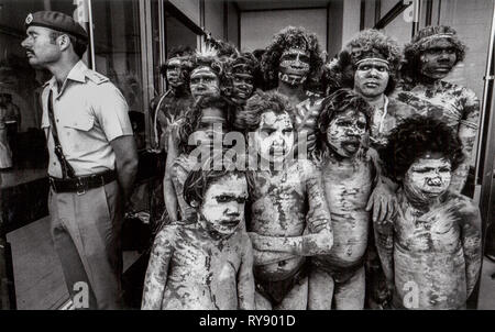 Aboriginal Tänzer bei der Eröffnung der Commonwealth Games, Brisbane, Australien Stockfoto