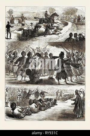 Der afghanische Krieg: Militär Sport und Spiele bei Jellalabad 1879 Stockfoto