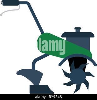 Garten Lenkstange Symbol. Flache Farbgestaltung. Vector Illustration. Stock Vektor