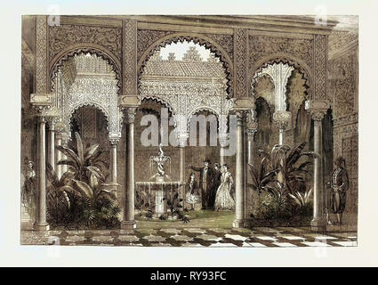 Innenraum der Palast des Bey von Tunis. Stockfoto