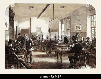 Das Broadmoor kriminellen Irrenhaus: Day-Room für männliche Patienten, Großbritannien 1867 Stockfoto